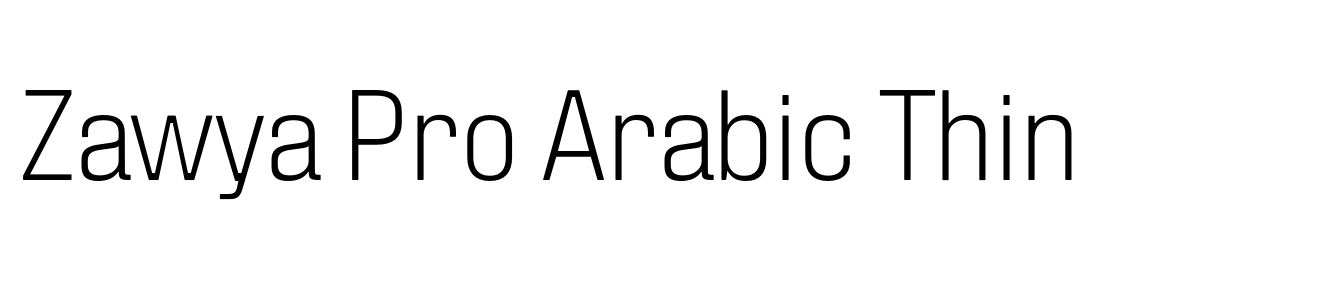 Zawya Pro Arabic Thin